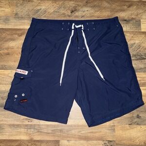 Maui Rippers Lifeguard Navy Blue Board Shorts Swim Trunks Surfing Men's 42
